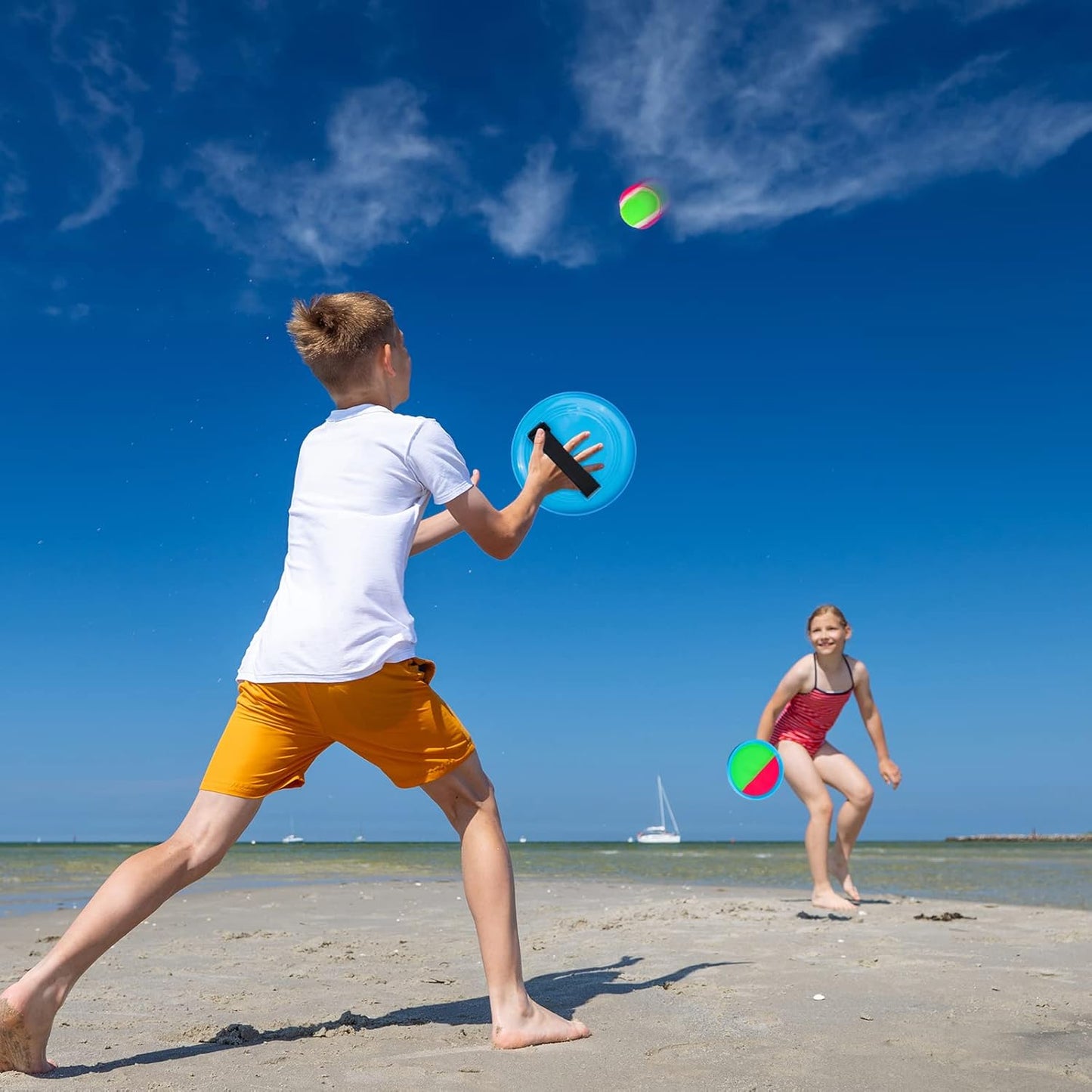 Toss and Catch Ball Game Set for Kids – Outdoor Yard & Beach Toy, Interactive Catch Paddle Game for Boys & Girls, Family Sports Activity Gift